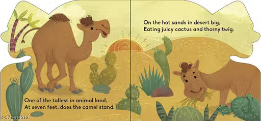 Cut Out Board Book Animals Camel (Gift for kids)