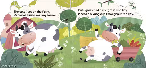 CUT OUT BOARD BOOK COW (Gift for kids)