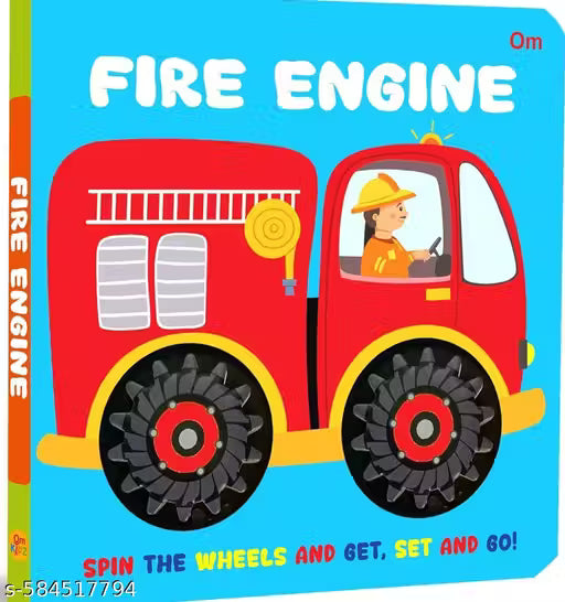 Board Book: Fire Engine Wheel Book - Wheel books for kids - Board Book for Children Age 1-3 Years