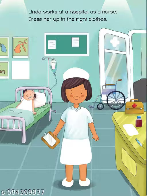 Activity book Getting Dressed for Work Sticker Activity Book - Fun Activities for Kids